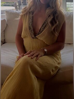 Zara Maxi Dress in Pale Yellow